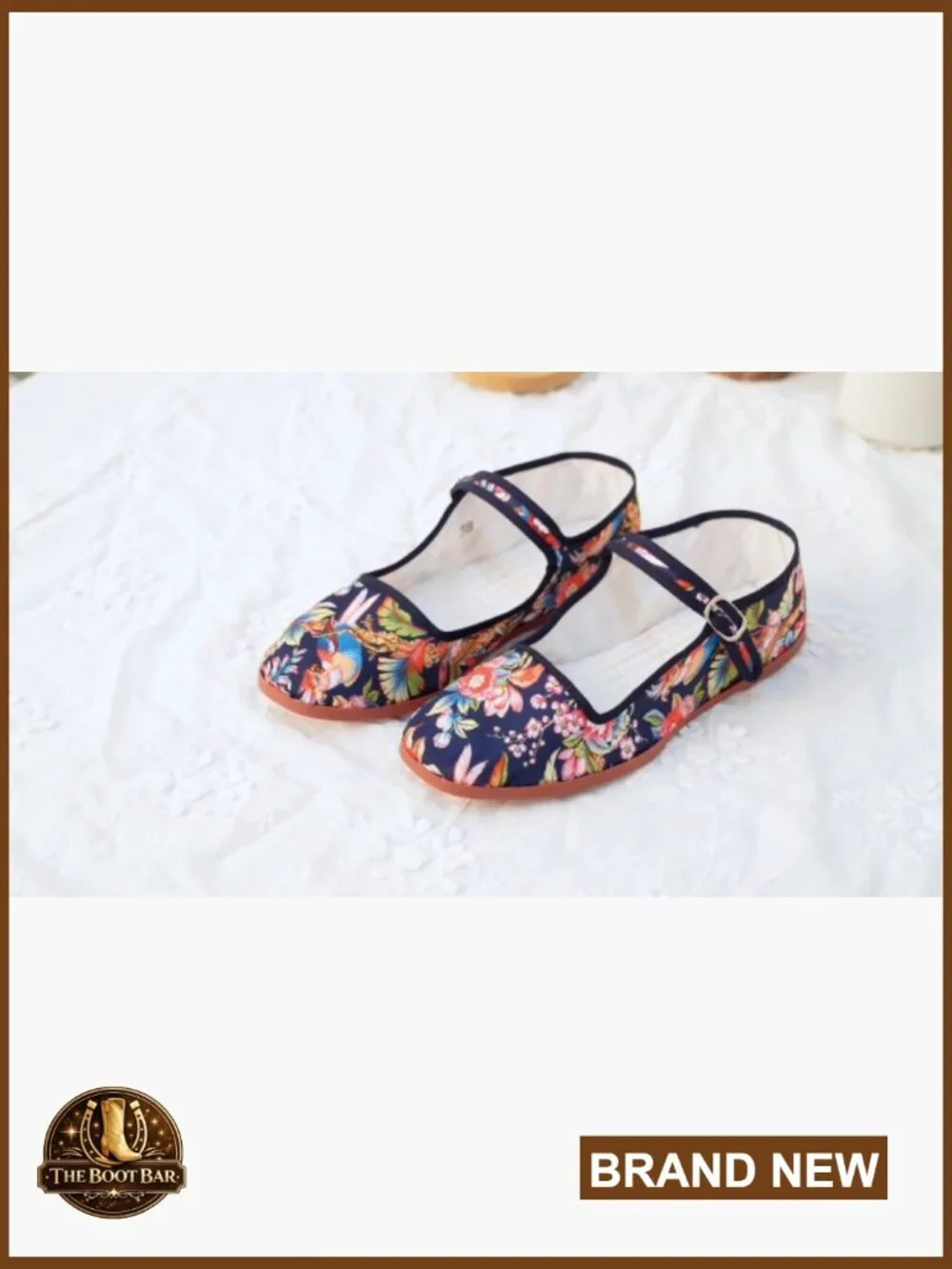 Classic China Flats, Cotton Mary Janes, Chinese Tai Chi Shoes - Hand-Stitched,